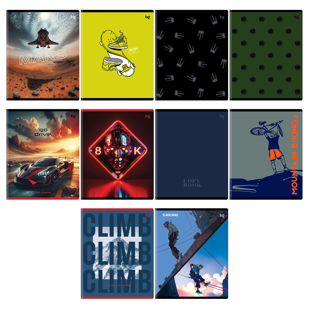 

Тетрадь А5 48л клетка скрепка мелов.картон Mix-10 мальчики ассорти BG Т5ск48 06101