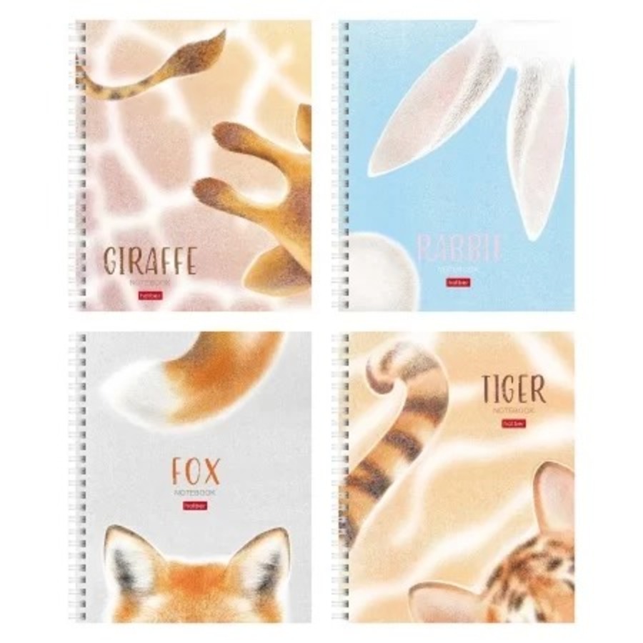 

Тетрадь А5 48л клетка гребень мелов.картон Хвостики и ушки мат.лам. ассорти HATBER 48Т5лВ1гр