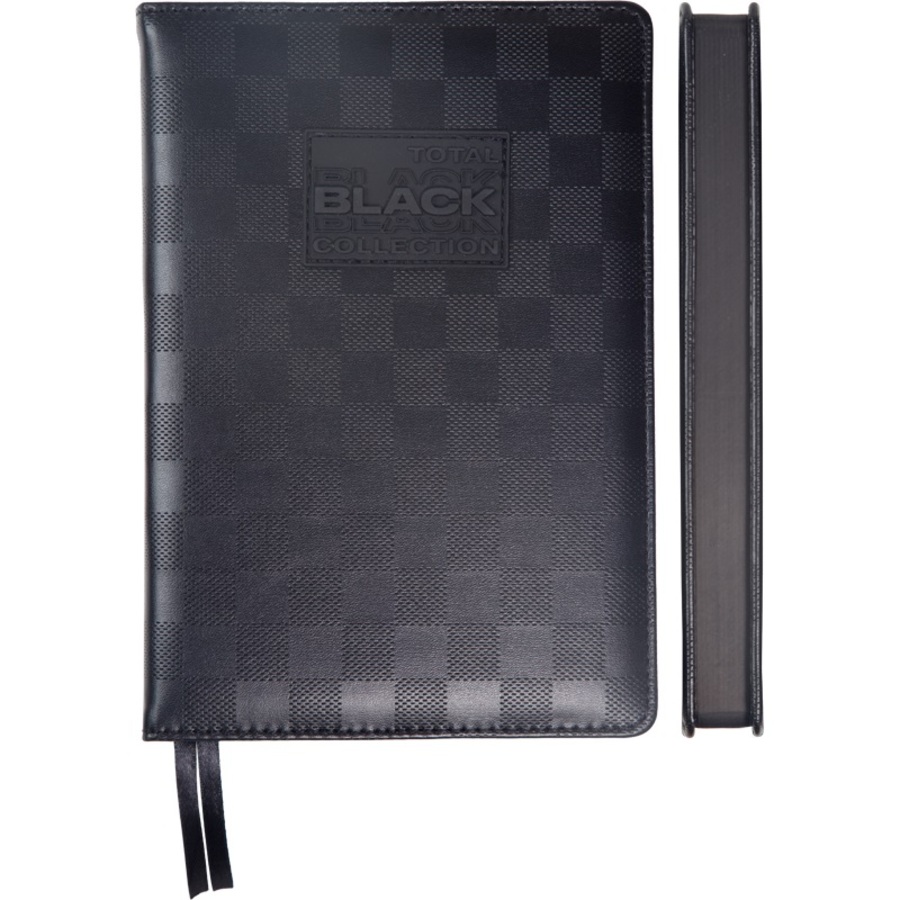 

Ежедневник В6 168л датир. 2026г тв.обл. Total black черный кожзам подар.коробка deVENTE 2233616