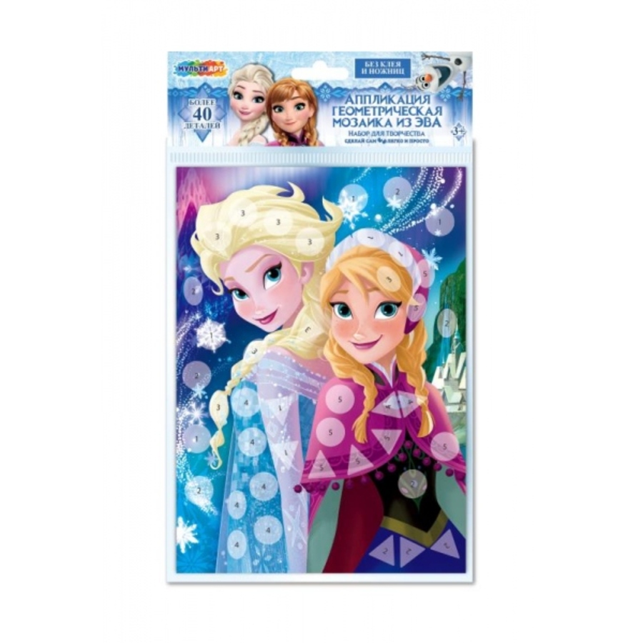 Аппликация мозаика из эва геометрическая 15х21см Снежная принцесса MultiArt EVAGEO-112357 100 125₽