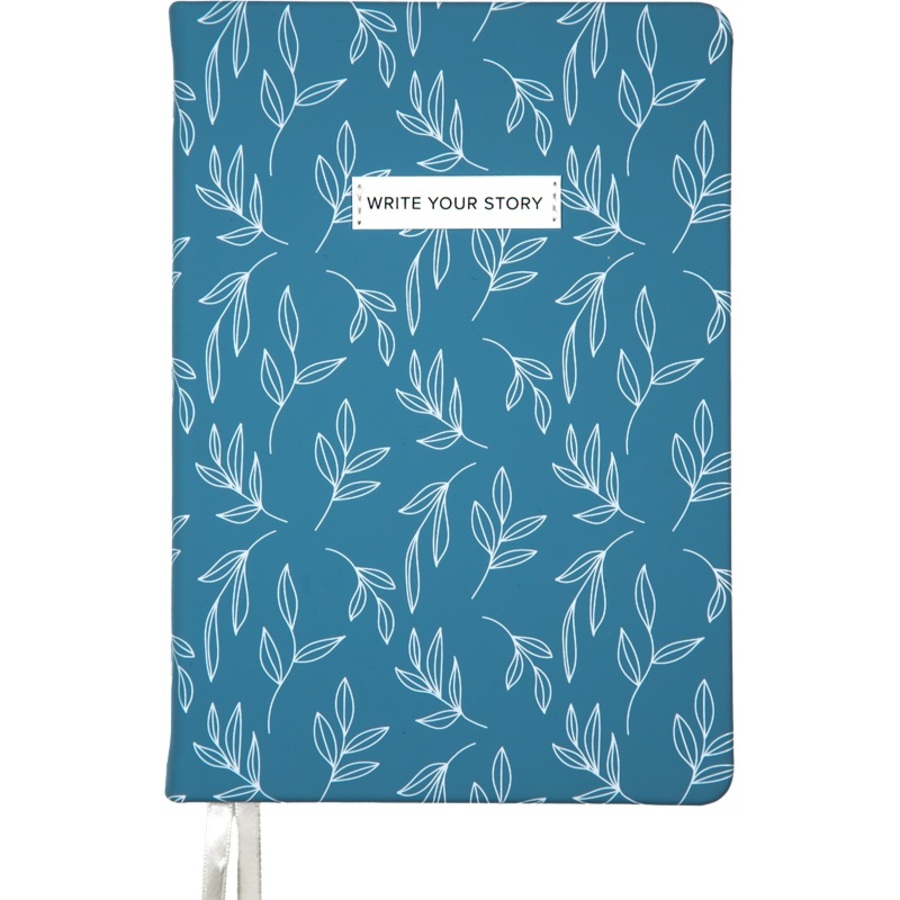 

Ежедневник А5 160л недатир. тв.обл. Lilian голубой кожзам шелкография 2 ляссе deVENTE 2334610