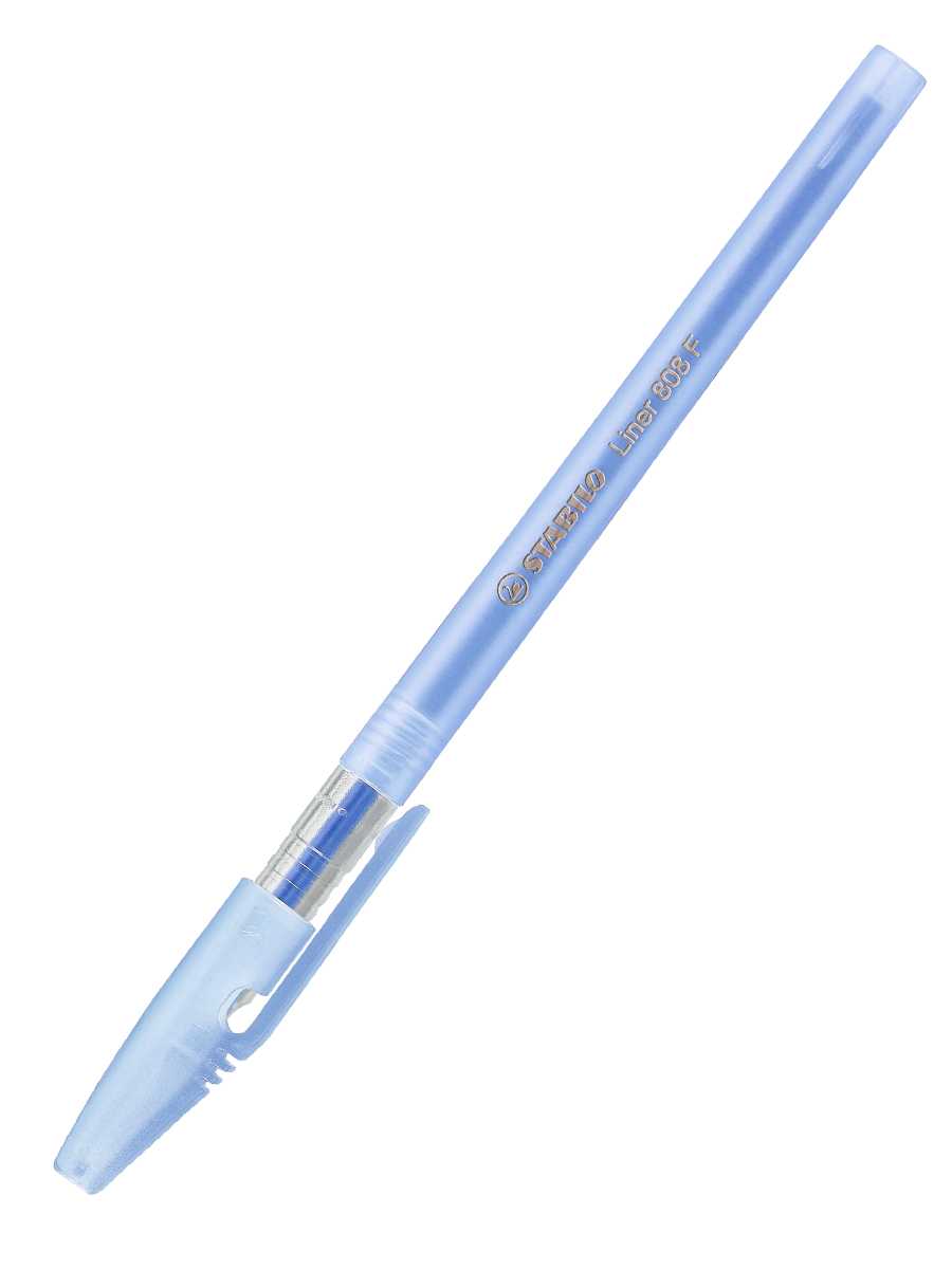 

Ручка шариковая синяя 0,38мм Liner F дымчатый корпус STABILO 808FT5041