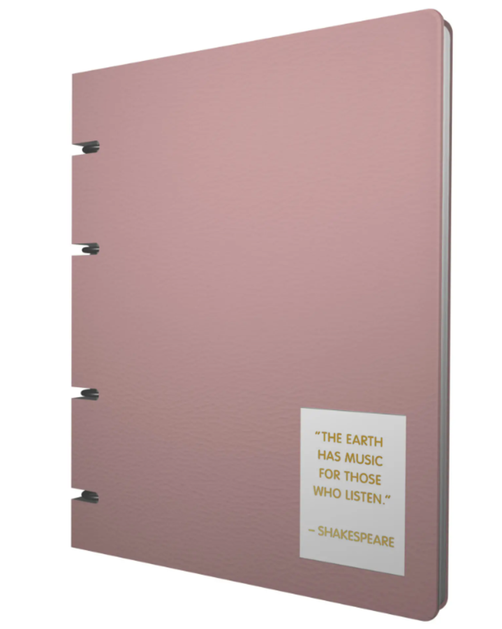 Тетрадь на кольцах А5 120л клетка интег.обл. Nuances Персик нашивка фольга Listoff ТКИФ1205578