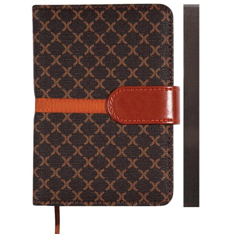 

Книжка записная А7 80л клетка тв.обл. Chelsea коричневая кожзам магн.застежка deVENTE 2054438