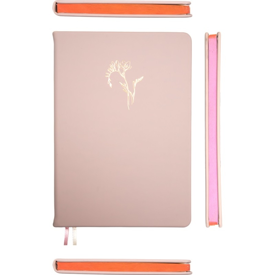 Книжка записная А5 80л клетка твобл кожзам Emilia нежно-розовая тиснфольгой ляссе deVENTE 2051629 231₽