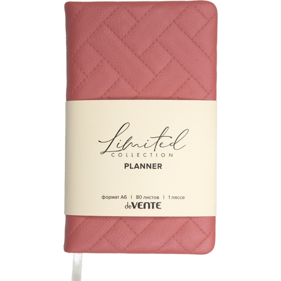 

Планинг 100х170мм 80л недатир. тв.обл. Elizabeth нежно-коралловый кожзам ляссе deVENTE 2239647