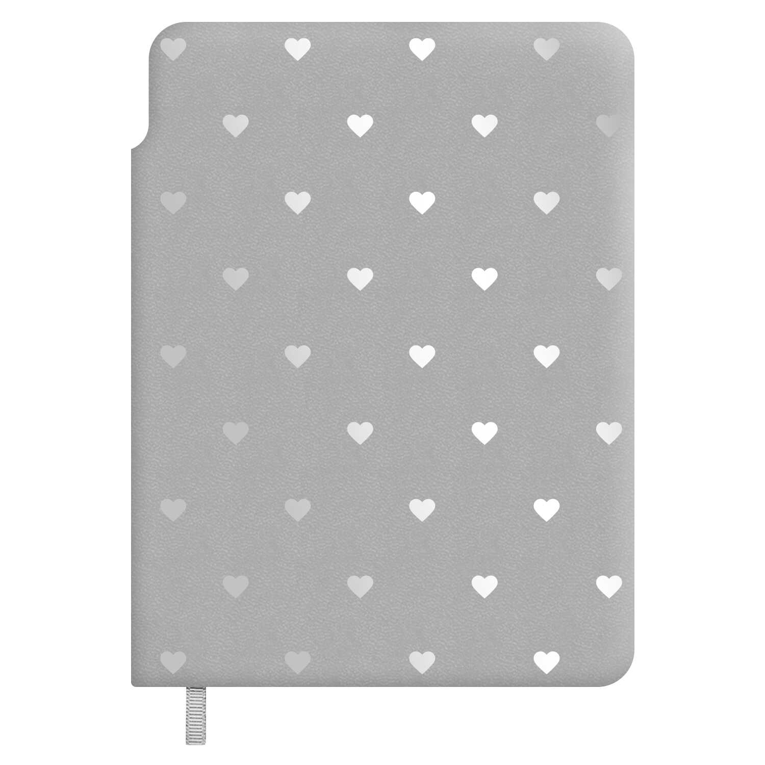 Книжка записная А6 96л линия интегобл кожзам Замша серый тиснфольгой ляссе ESCALADA 71044 276₽