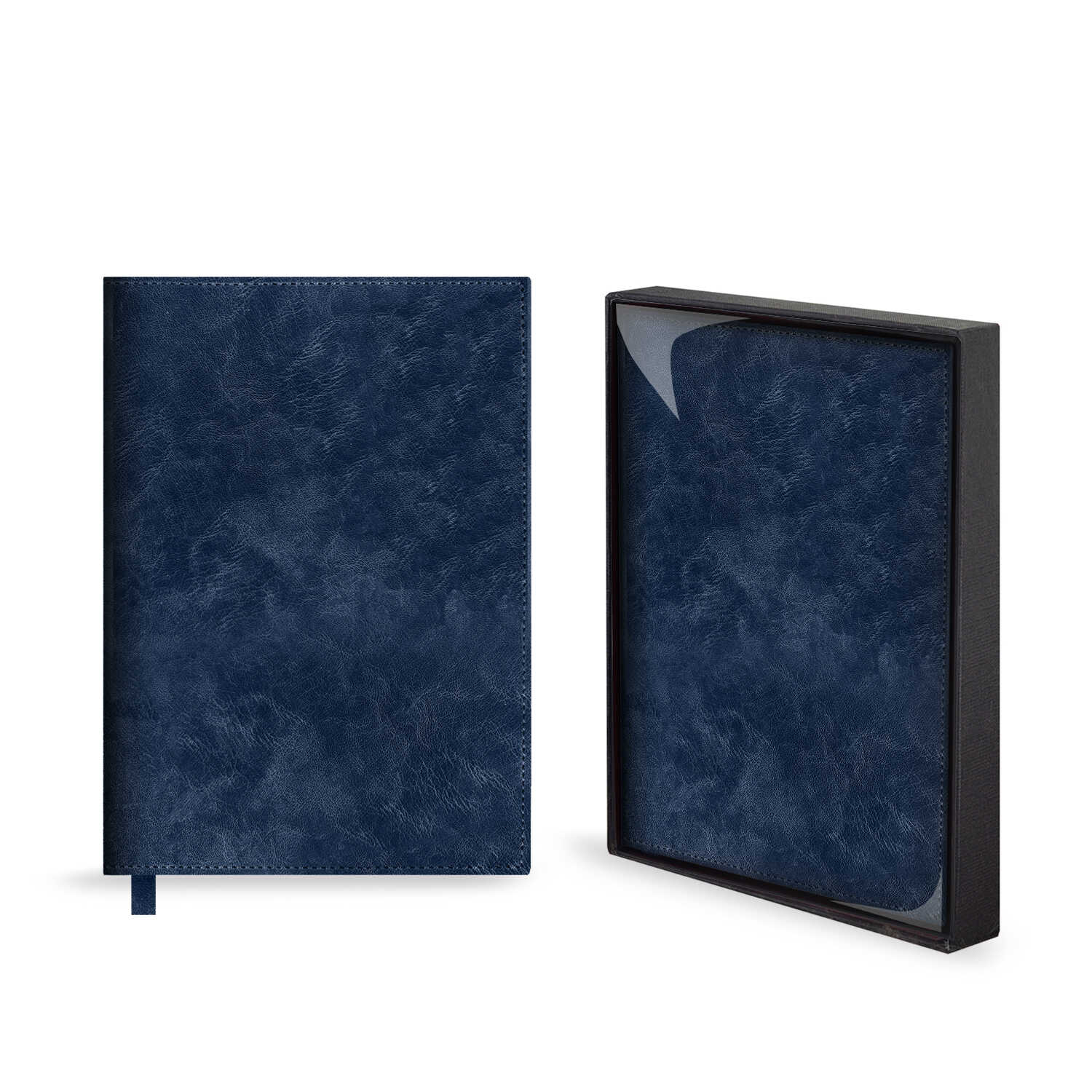 

Ежедневник А5+ 160л недатир. интег.обл. съемная Фланстэр синий кожзам ляссе ESCALADA 70583