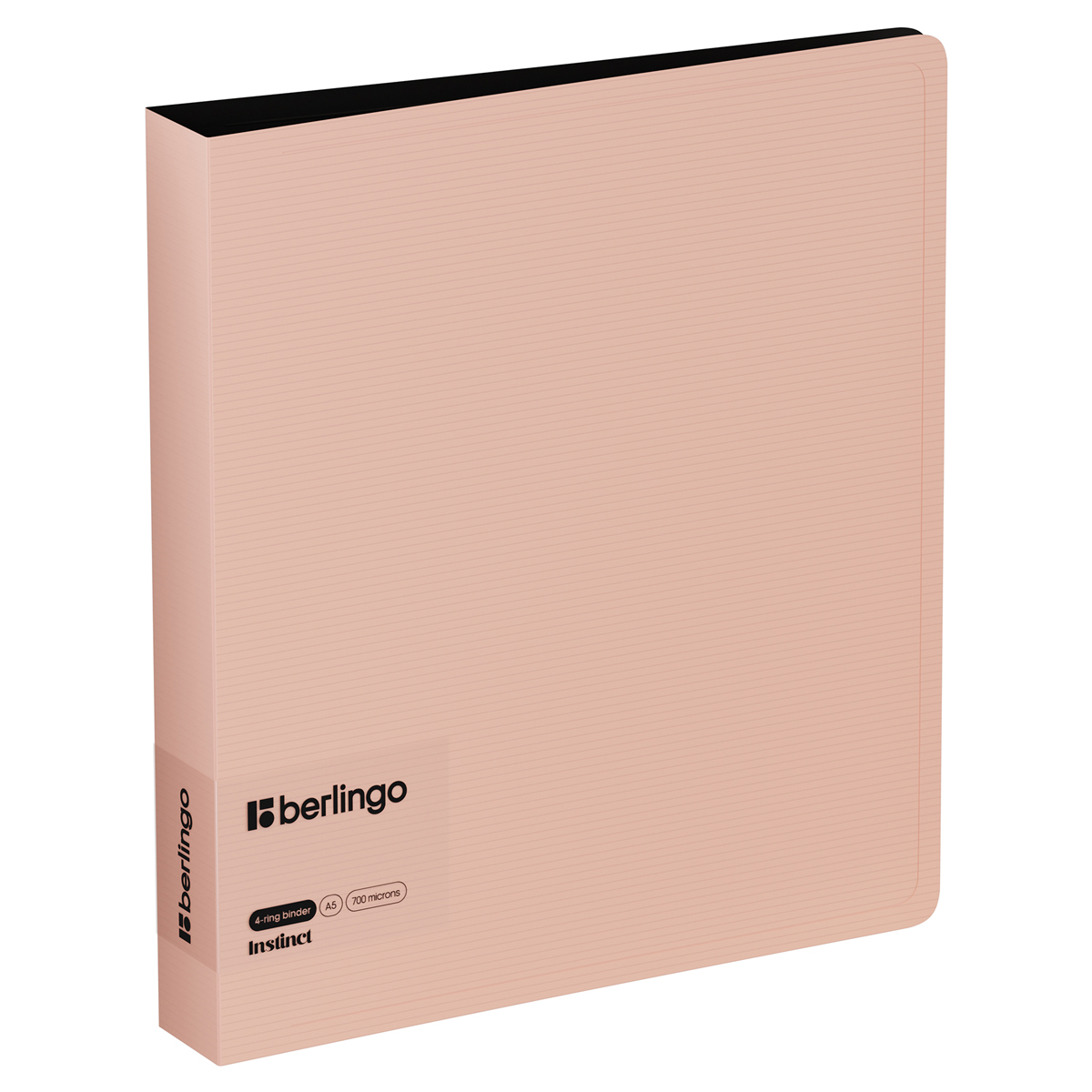 Папка 4 кольца пластик А5 торец 35мм d-30мм пл700мкм карм Instinct фламинго BERLINGO RB4_A5513 253₽