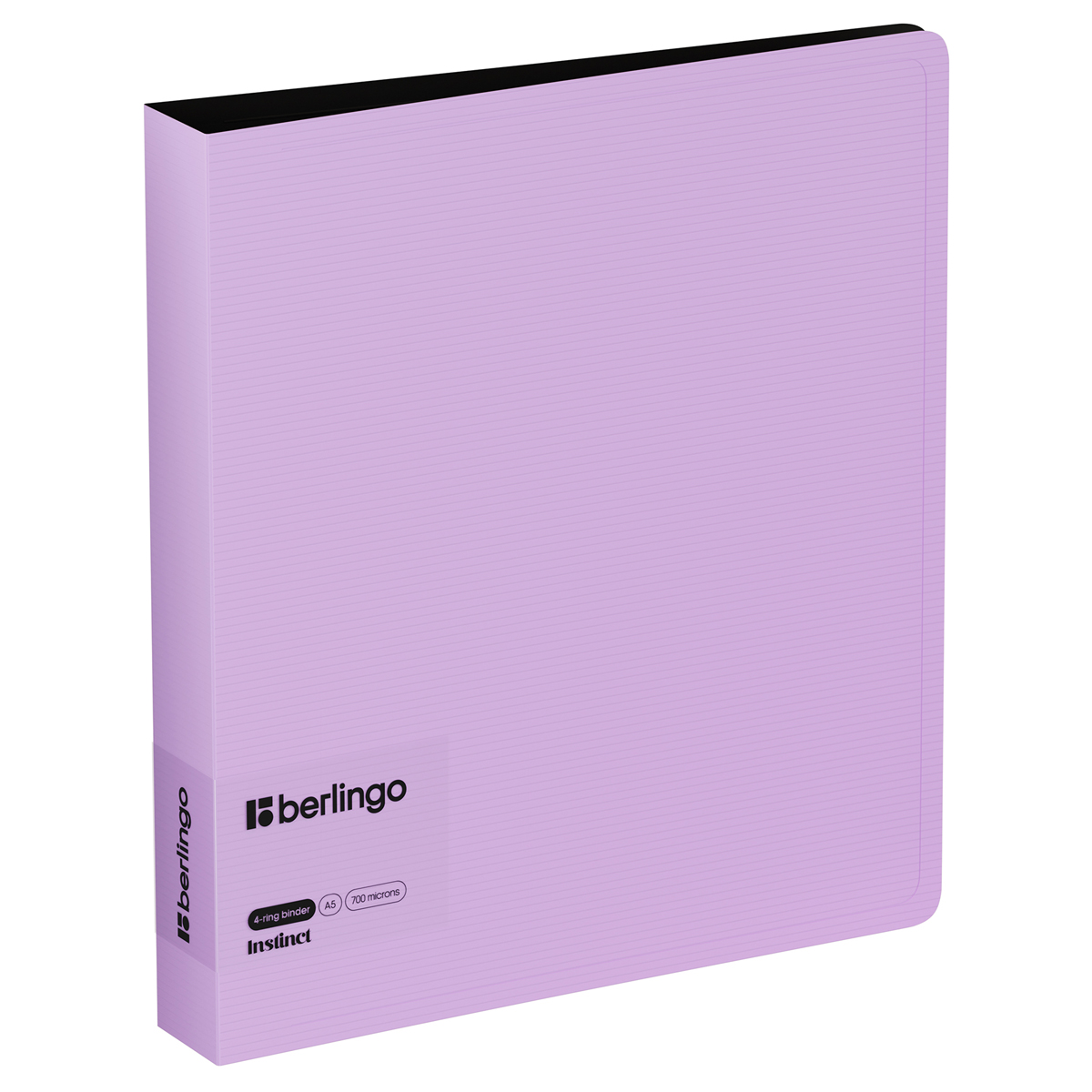 Папка 4 кольца пластик А5 торец 35мм d-30мм пл700мкм карм Instinct лаванда BERLINGO RB4_A5507 253₽