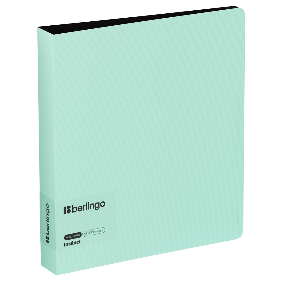 Папка 4 кольца пластик А5 торец 35мм d-30мм пл700мкм карм Instinct мятный BERLINGO RB4_A5520 253₽