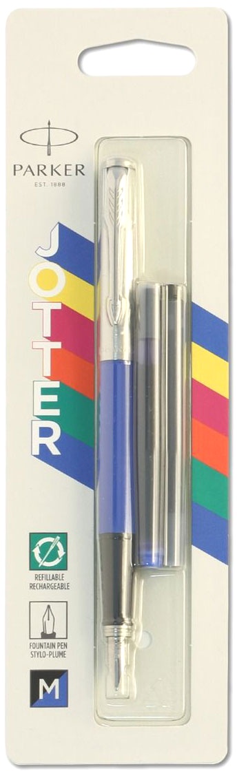 Ручка подарочная перьевая синяя Jotter Originals Blue CT M синий корпус блистер PARKER F602096858 1579₽