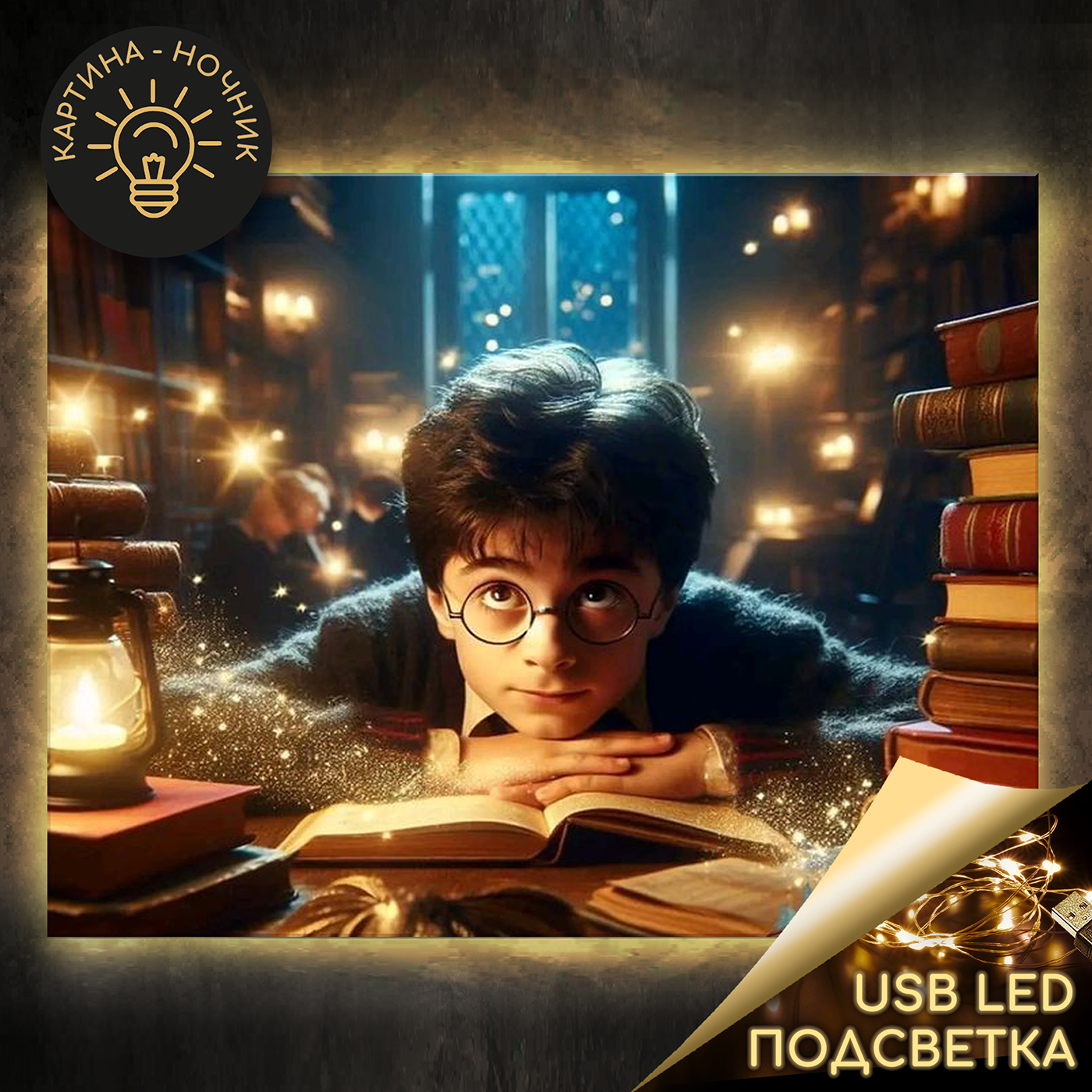 

Картина по номерам 40х50см Вселенная Гарри Поттера USB LED подсветка