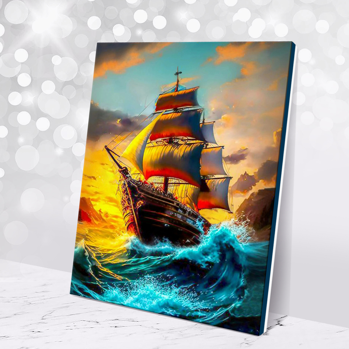 Картина по номерам 40х50см с поталью В шторм 859₽