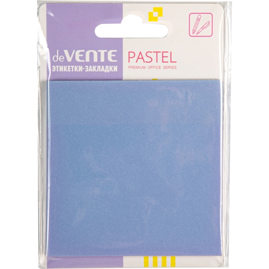 Блок клейкий 76х76мм 50л Pastel пластиковый сиреневый прозрачный deVENTE 2011451 53₽