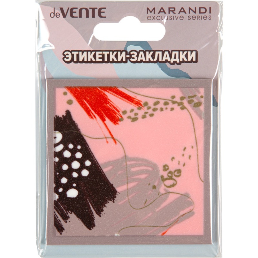 Блок клейкий 76х76мм 50л Marandi Metallic пластиковый розовый полупрозр deVENTE 2011441 56₽