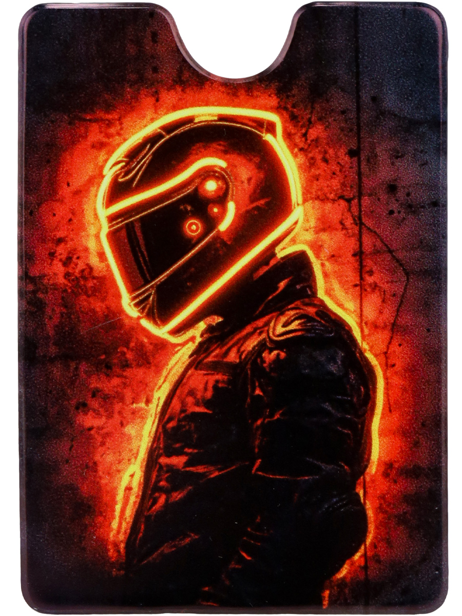 Футляр для проездного пропуска и карт 60х90мм ПВХ Гонщик MILAND ОП-7757 70₽