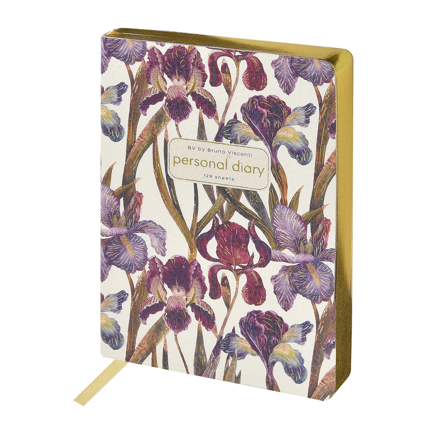 

Ежедневник А6+ 128л недатир. интег.обл. Flora Ирисы кожзам ляссе BRUNO VISCONTI 3-742/10