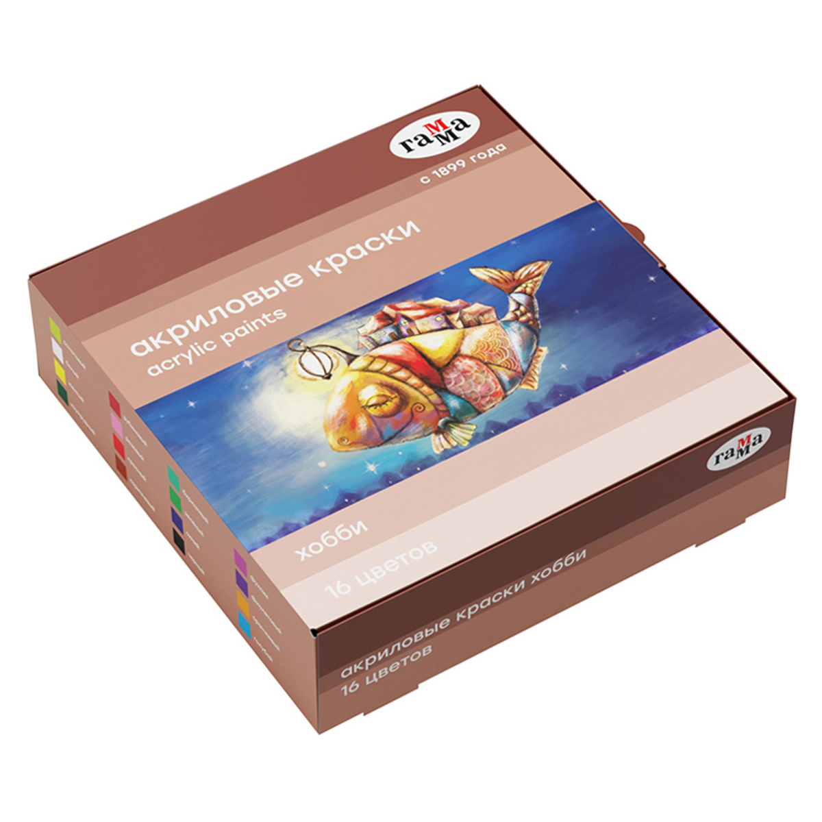 Краски акриловые 16цв 20мл банка картуп Хобби ГАММА 1401201 667₽