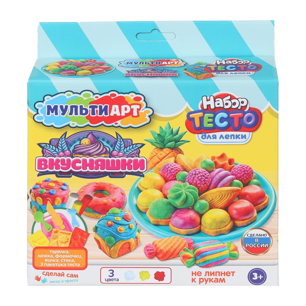 Набор с тестом для лепки и формочками Вкусняшки MultiArt PDSET-MA120034-WOT 381₽