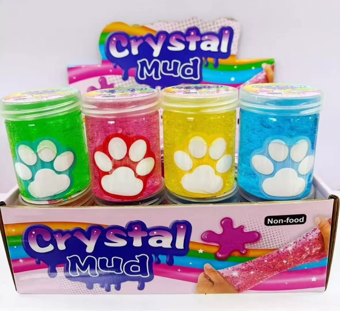 Лизун-слайм Лапка 7х55см 135г ассорти ИгроДом 19-39 68₽