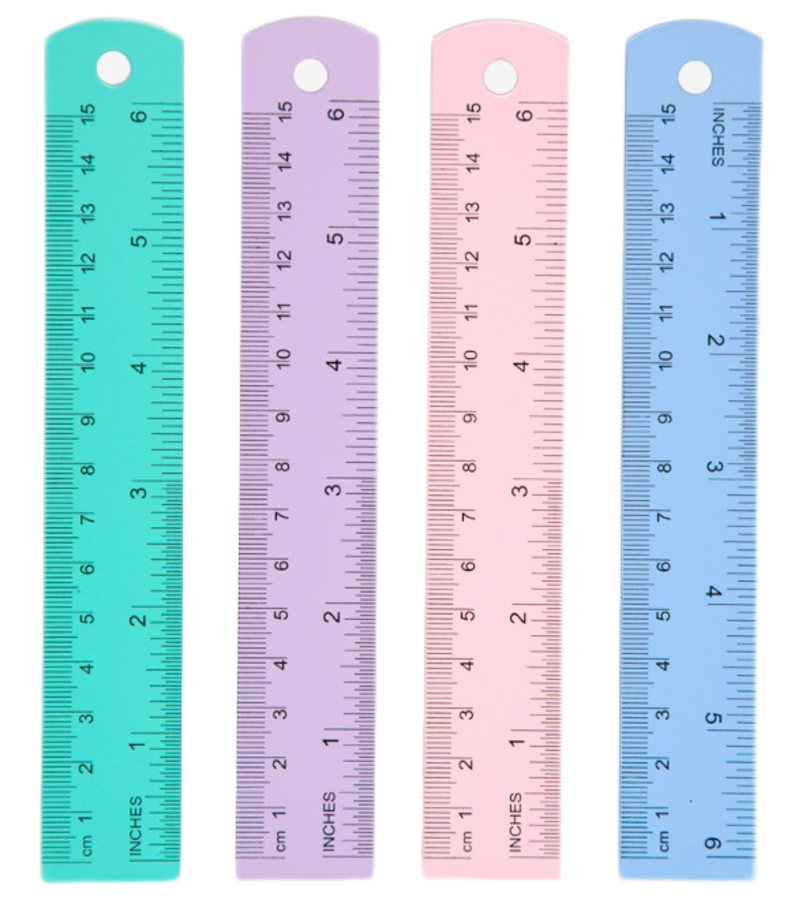 Линейка металл 15см алюминиевая с двусторонней шкалой ассорти Pastel deVENTE 5091531 57₽