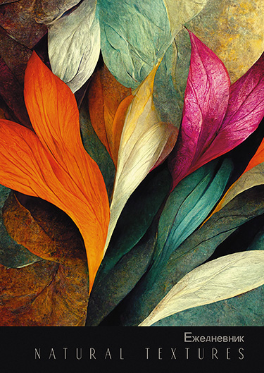 

Ежедневник А5 128л недатир. тв.обл. Цветные листья глянц.лам. АППЛИКА С1375-107