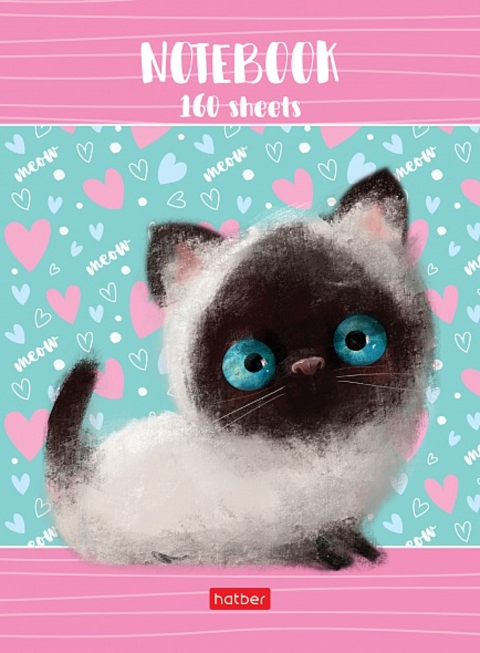 

Блокнот А6 160л клетка интег.обл. Кошарик HATBER 160ББL6В1_27306