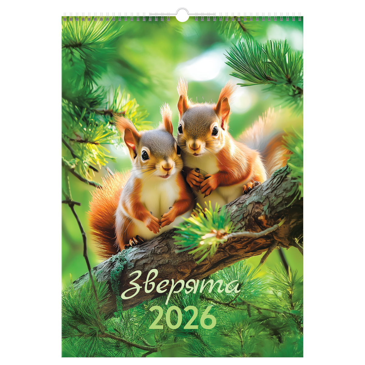 

Календарь 2026 1-блочный 340х480мм Гребень+ригель 6л Зверята BG 381924