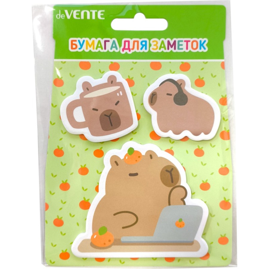 Блок клейкий 40х40мм 70х70мм 20л 3шт Capybara Work deVENTE 2010410 84₽