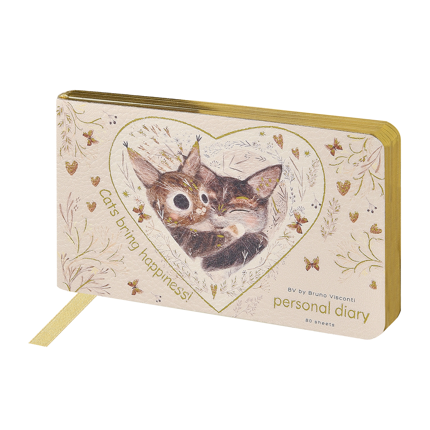 Еженедельник 80х140мм 80л недатир интегобл Love me Котики кожзам ляссе BRUNO VISCONTI 3-74112 287₽