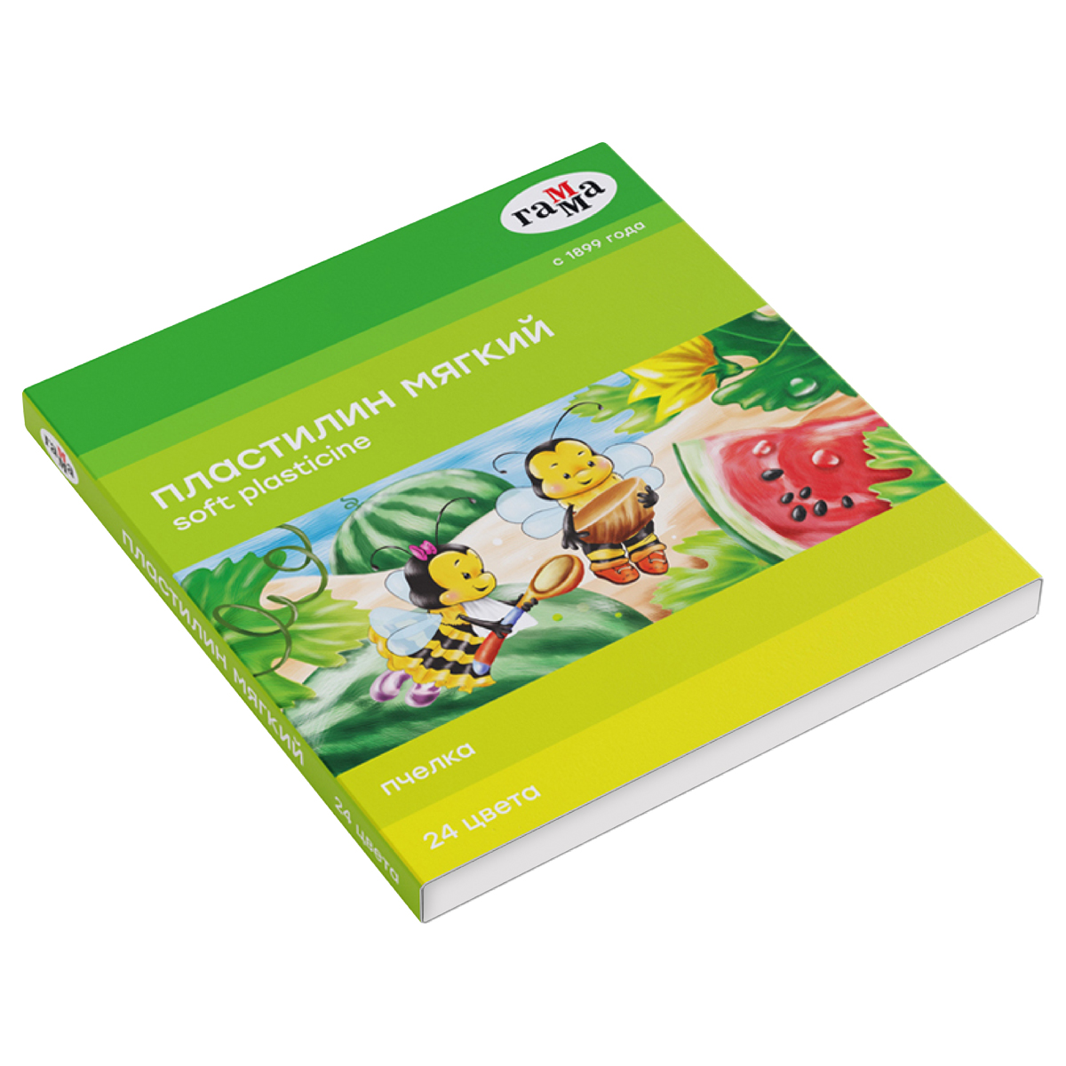 Пластилин 24цв 360г Пчелка со стеком картуп ГАММА 190820201 299₽