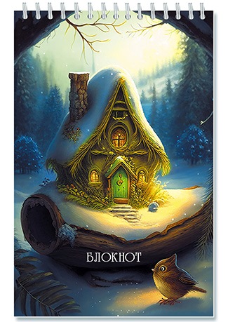 Блокнот А5 48л клетка гребень мягкобл Волшебный домик блестки АППЛИКА С0712-83 83₽