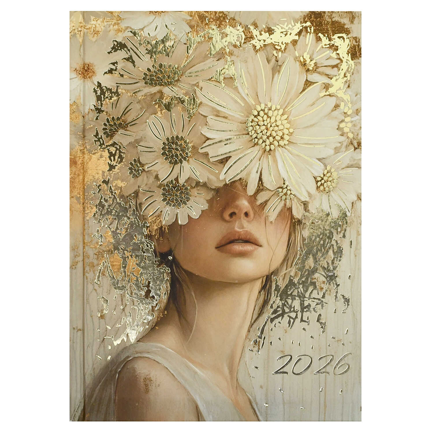 Ежедневник А5 160л датир. 2026г тв.обл. Золотая эстетика мат.лам. тисн.фольгой ФЕНИКС+ 71536