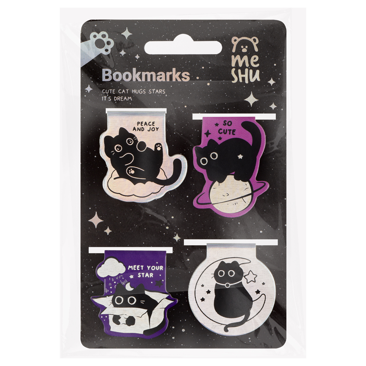 Закладка магнитная набор 4шт Meow Space 109₽