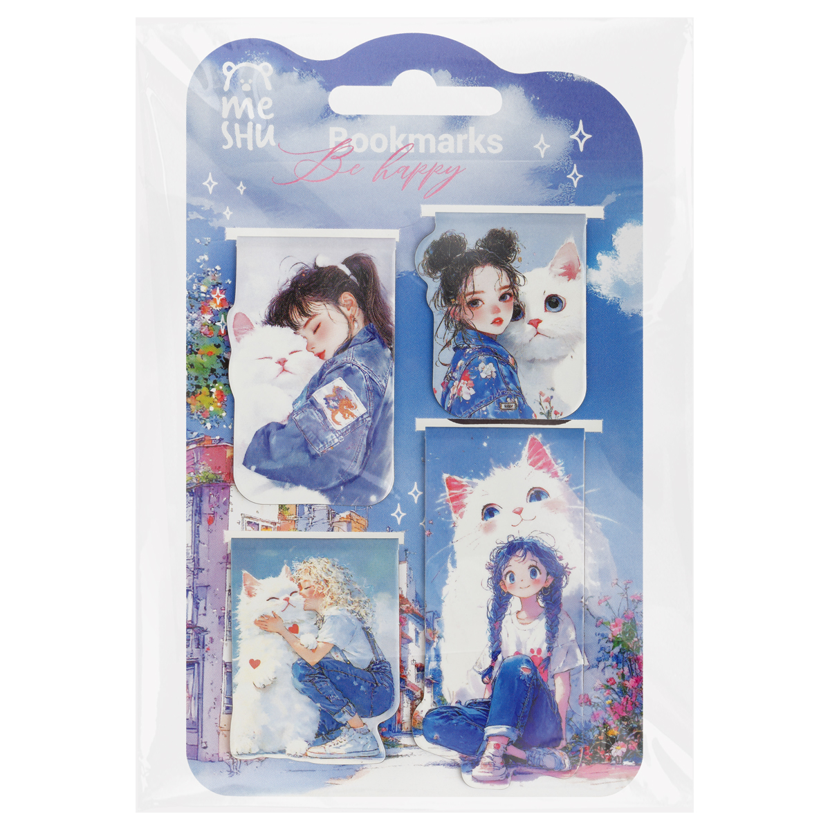 Закладка магнитная набор 4шт Be happy 109₽