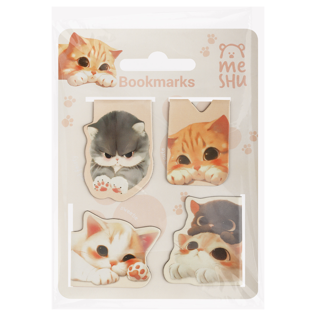 Закладка магнитная набор 4шт Cute kittens 109₽