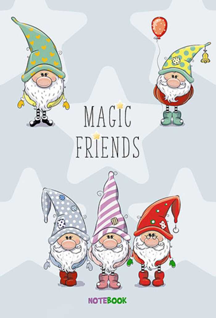 Книжка записная А5 32л линия Друзья гномики АППЛИКА С6260-04