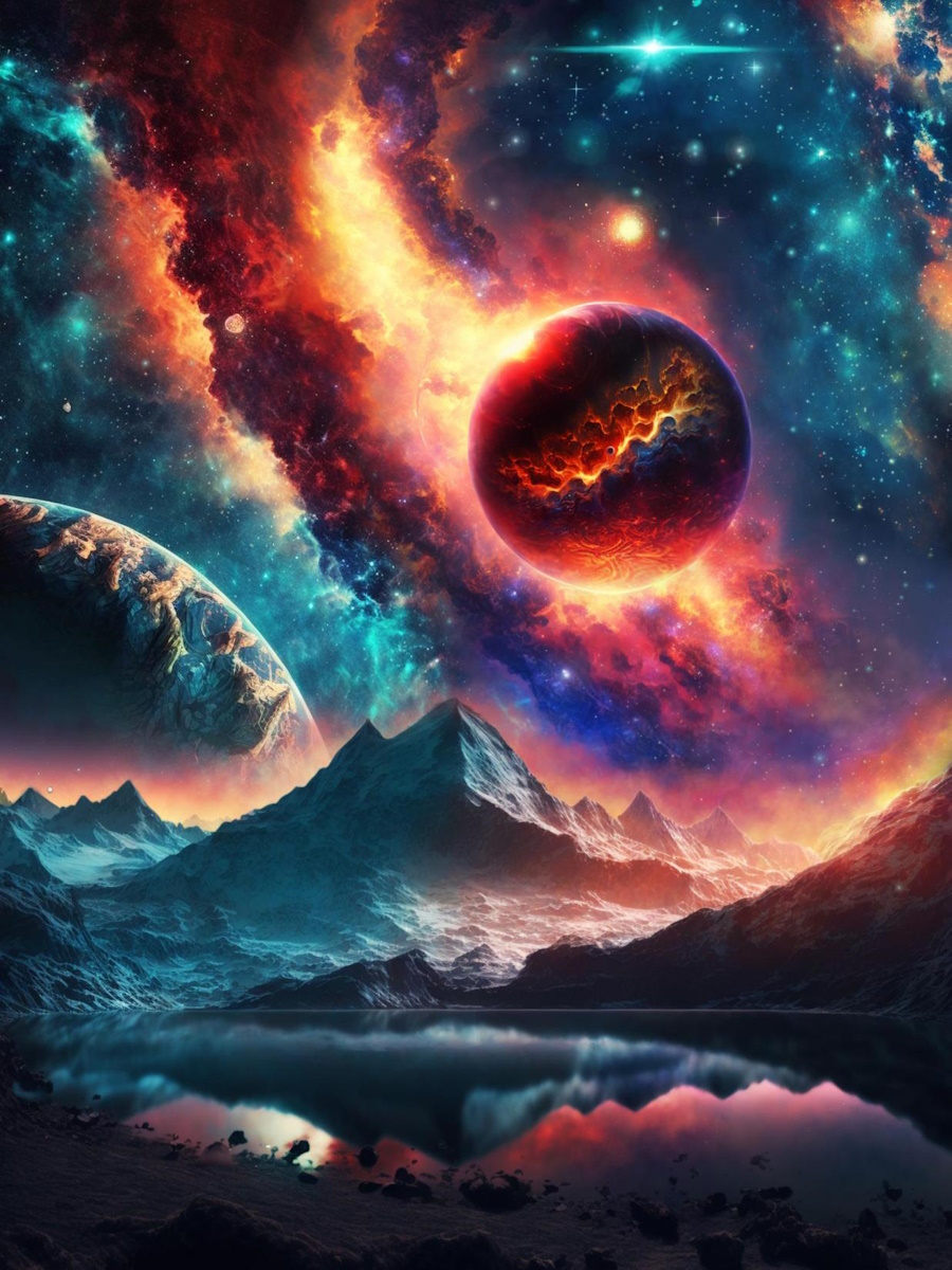 Мозаика алмазная 30х40см Прекрасный космос 609₽