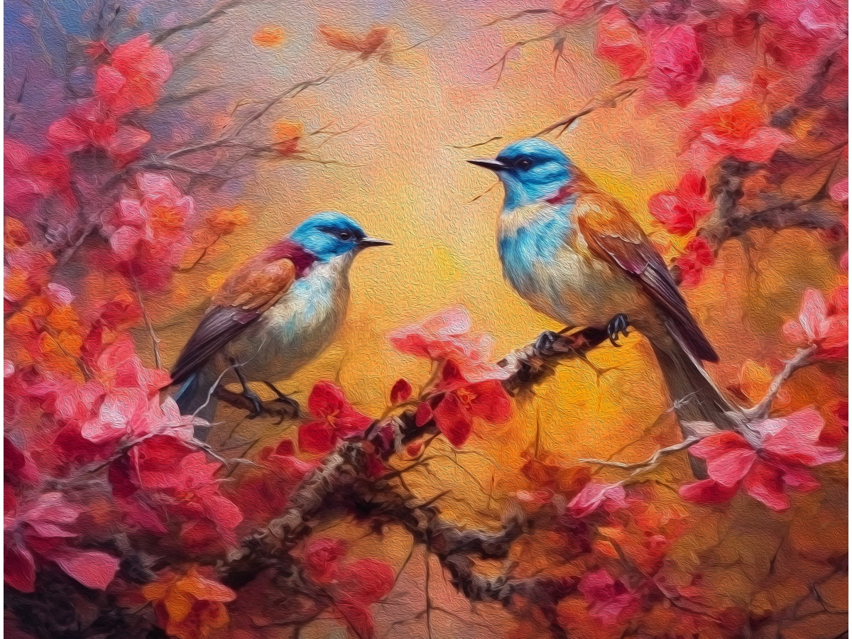 Мозаика алмазная 30х40см Птицы на ветке 796₽