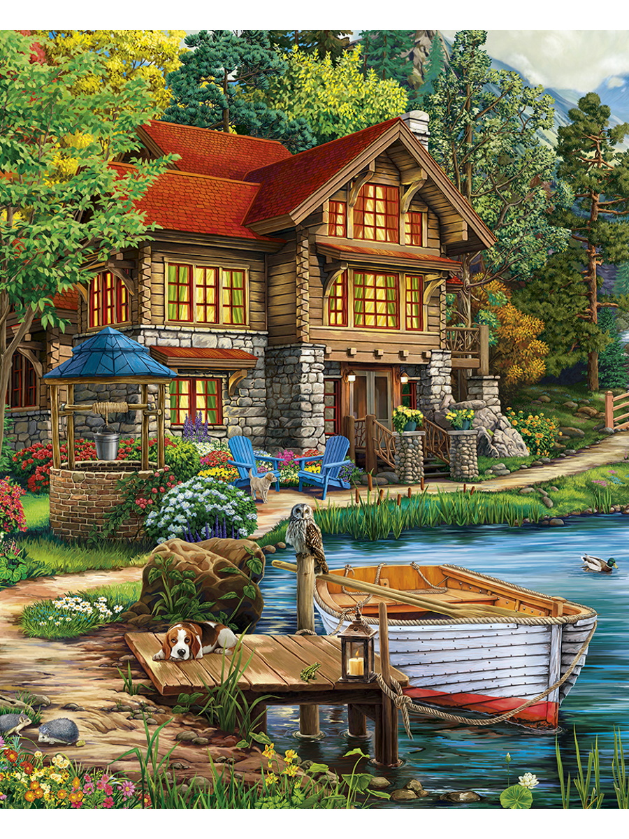 Мозаика алмазная 22х32см Домик у причала 705₽