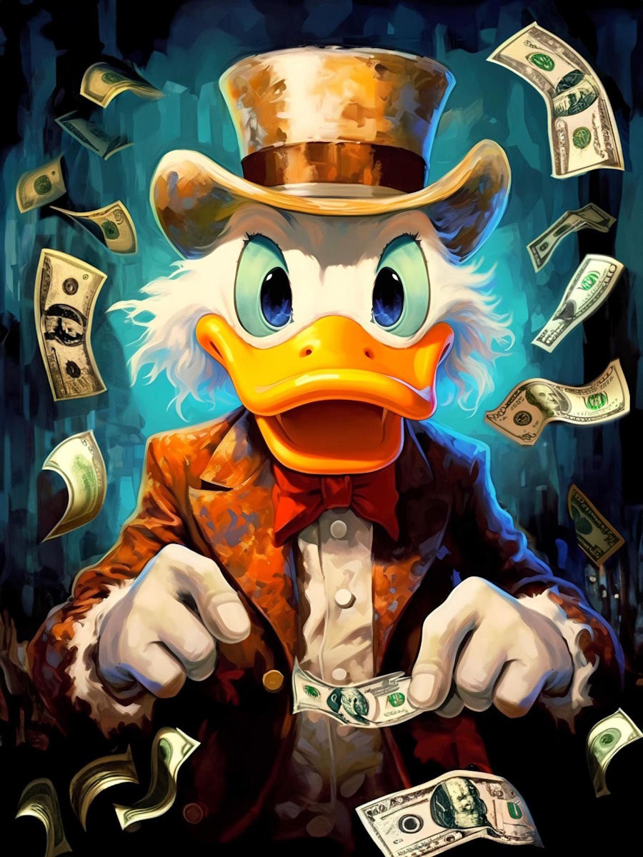 Мозаика алмазная 30х40см Богач в шляпе 609₽