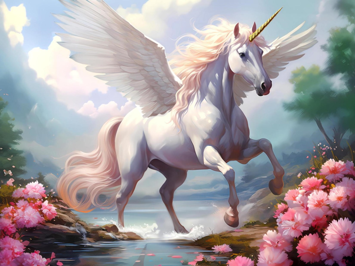 Мозаика алмазная 30х40см Пегас в цветах 609₽