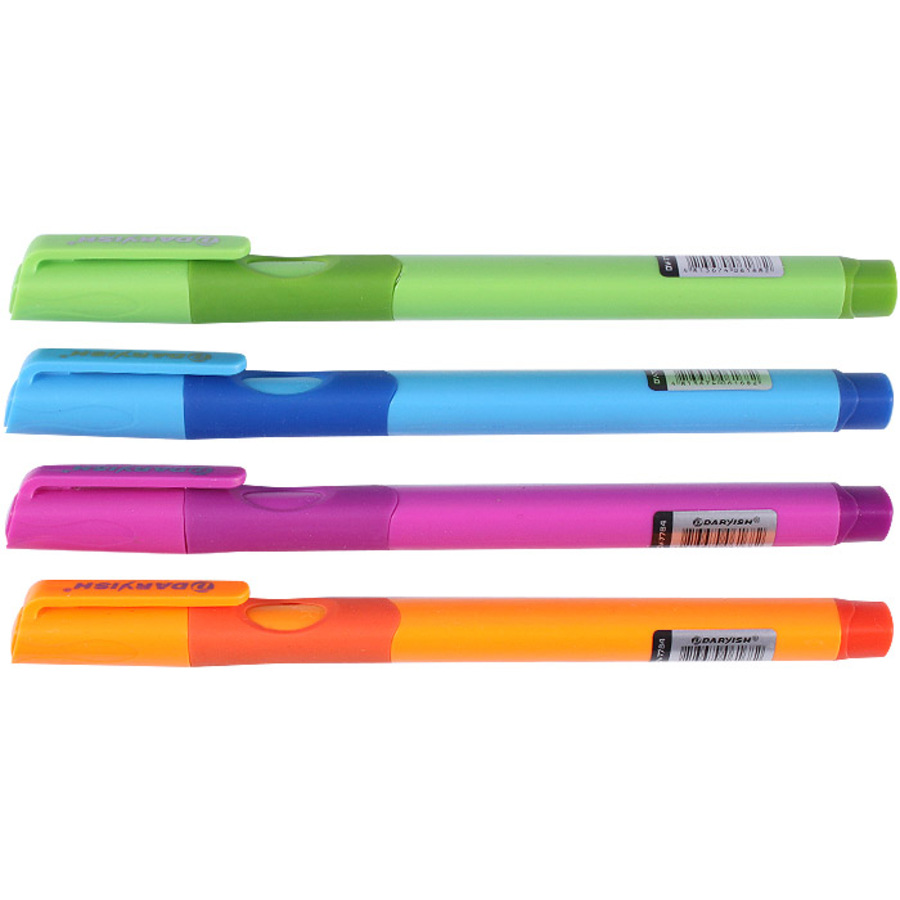 Ручка шариковая для правшей синяя 07мм резиндерж цвкорпус DARVISH DV-7784 21₽