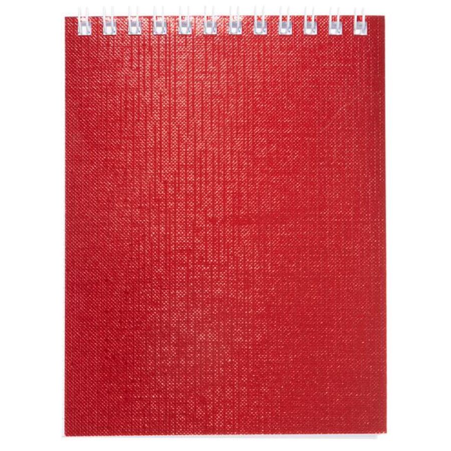 Блокнот А6 40л клетка гребень бумвинил Metallic Красный HATBER 40Б6бвВ1гр 41₽