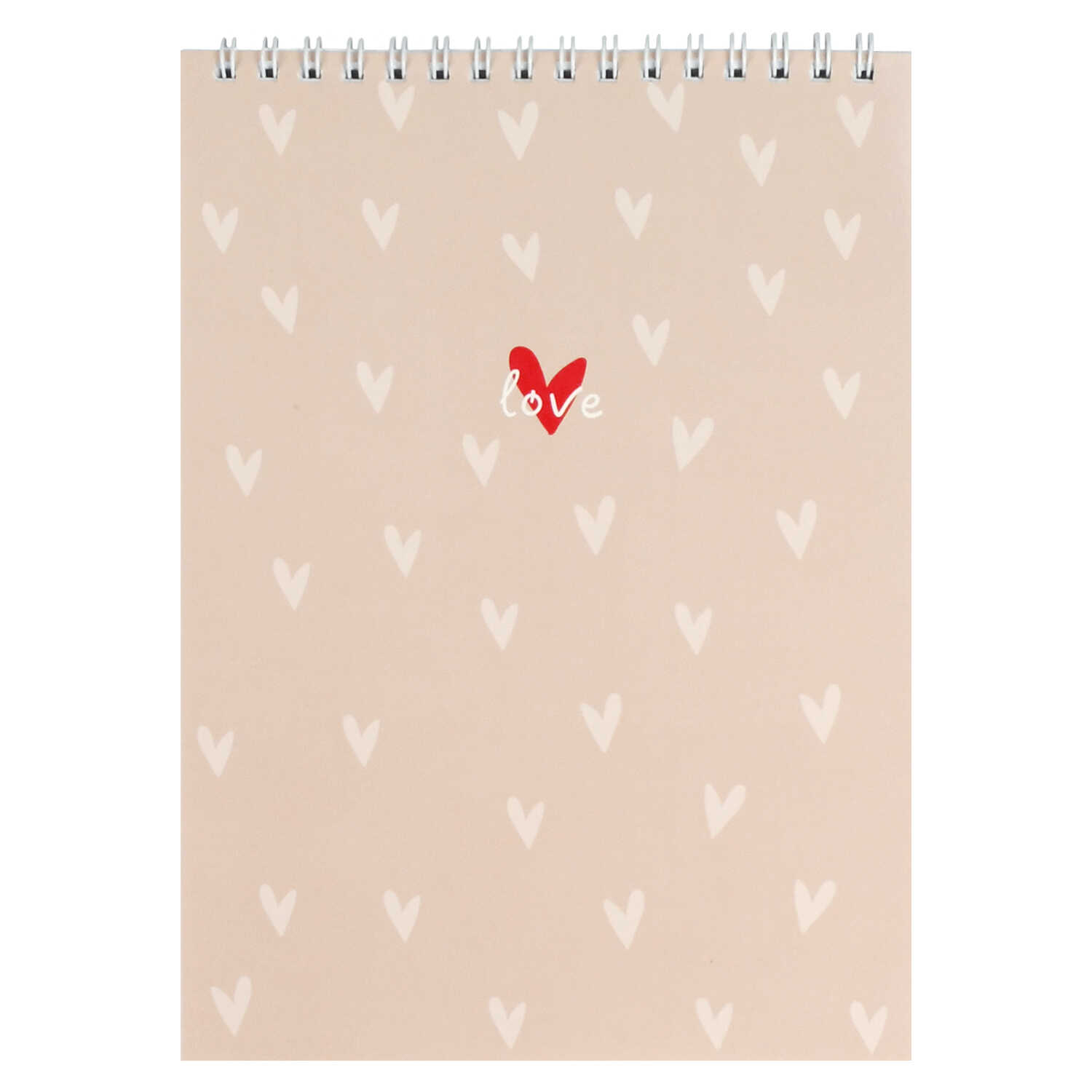 Блокнот А5 60л клетка гребень мягкобл Сердечки на бежевом УФ-лак ФЕНИКС 72051 89₽