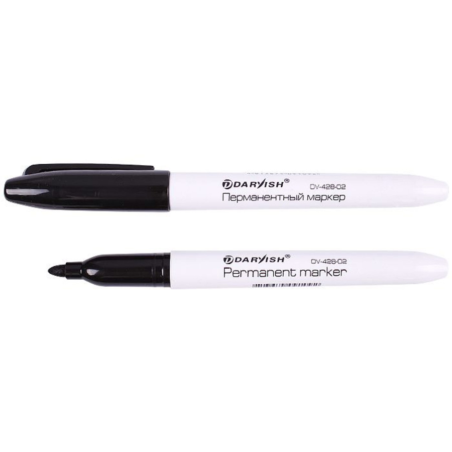 Маркер перманентный черный пулевидный наконечник 15мм DARVISH DV-428-02 14₽
