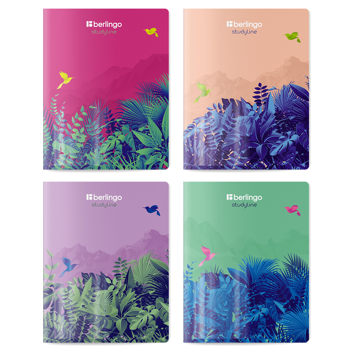 Тетрадь А5 48л клетка скрепка картобл Flower Art soft touch ассорти BERLINGO CBs_48S20 109₽