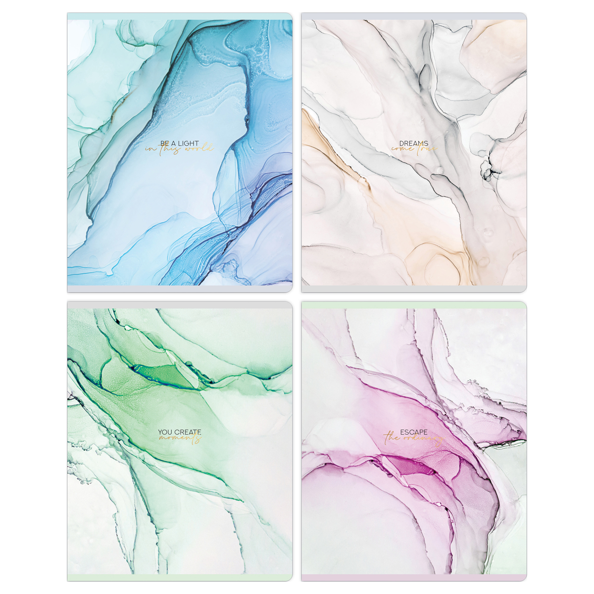 Тетрадь А5 48л клетка скрепка меловкартон Marbler матлам ассорти GREENWICH LINE N5c48-51260 109₽