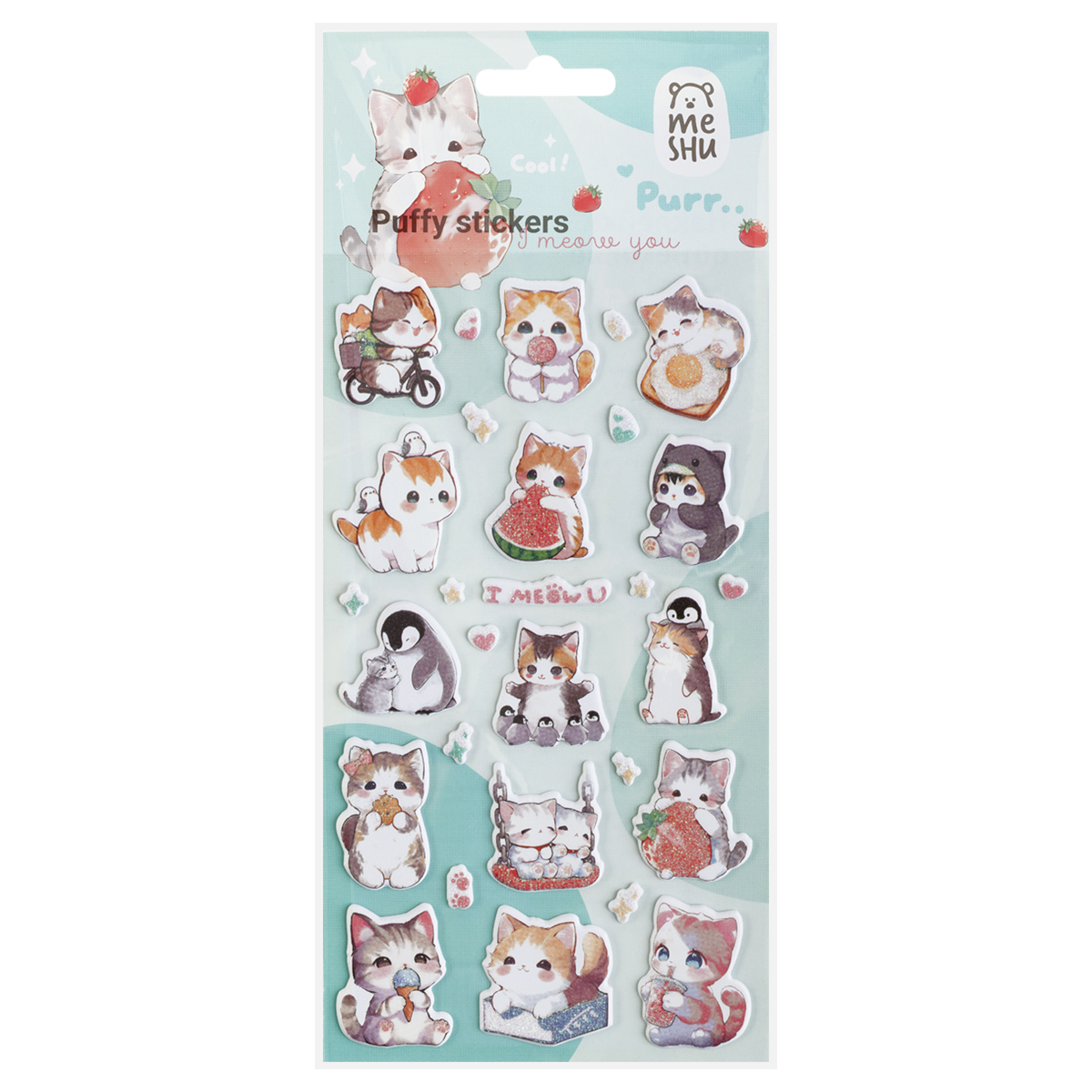 MS_66572 Наклейки А5 объемные I meow you 100₽